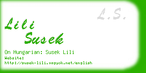 lili susek business card